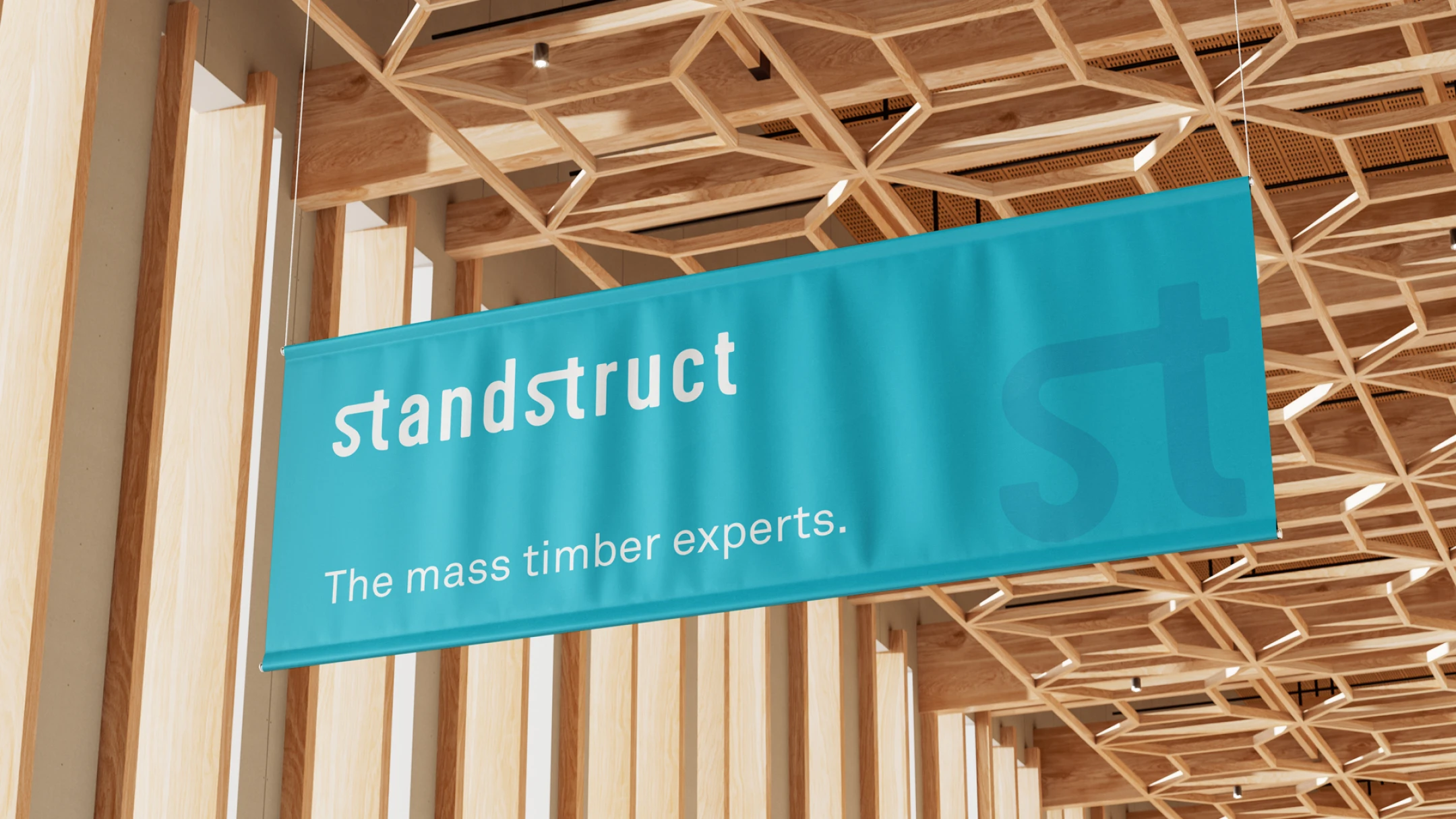 Standstruct logo on hanging banner