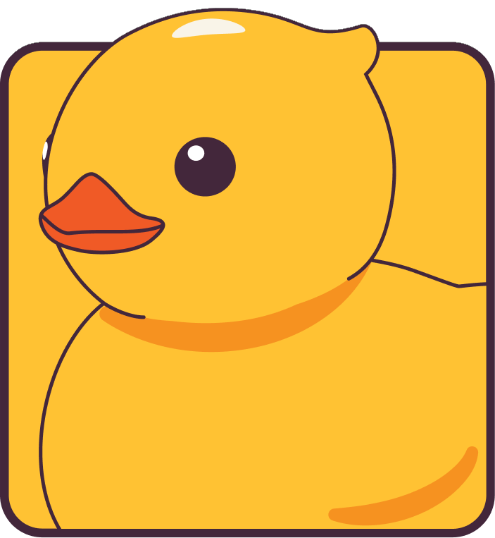Duck illustration for a duckling with a private profile